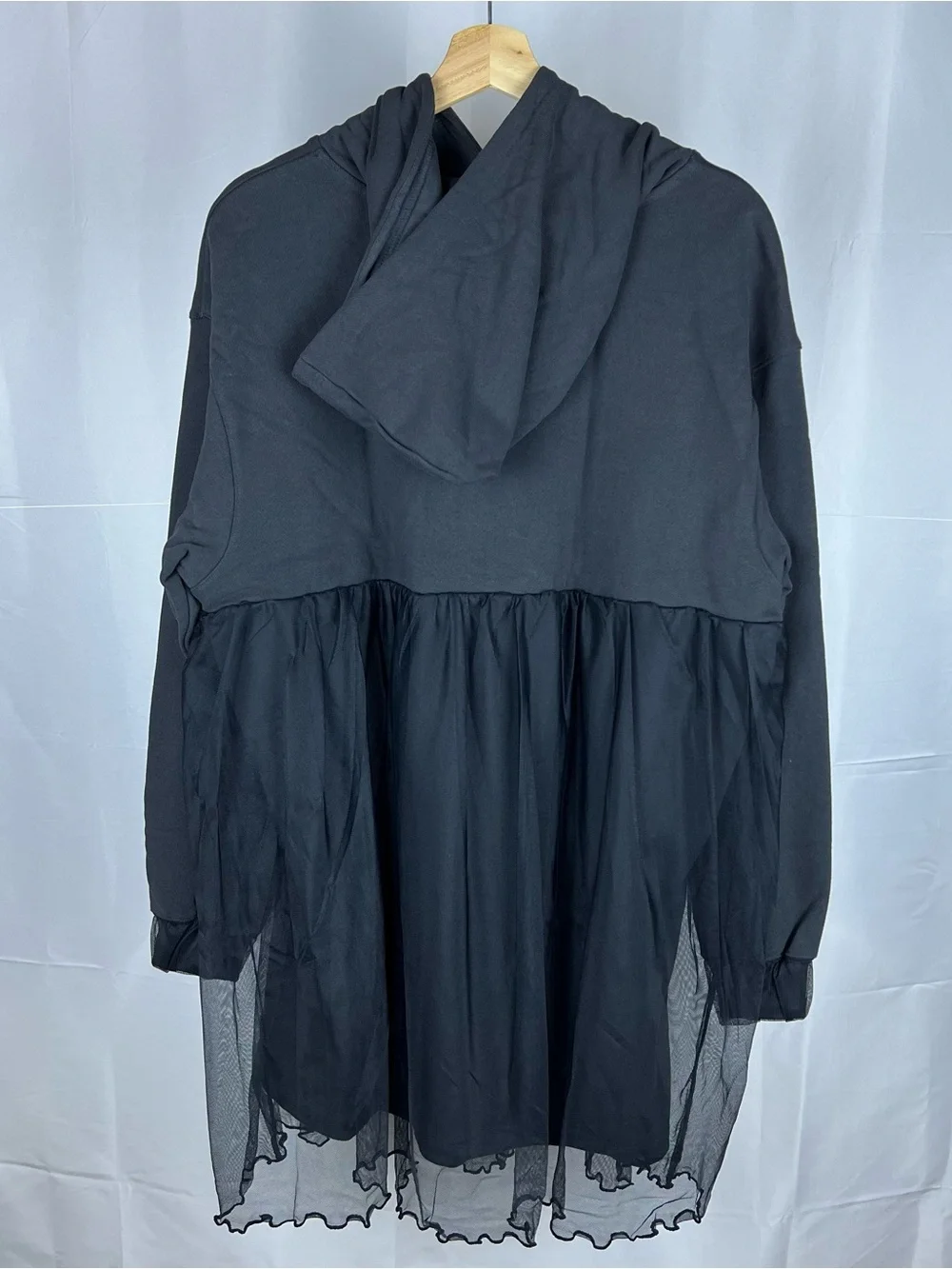 Nike Women’s Black Canguro Tech Mesh Hoodie Dress DD4523-045 X-Small XS